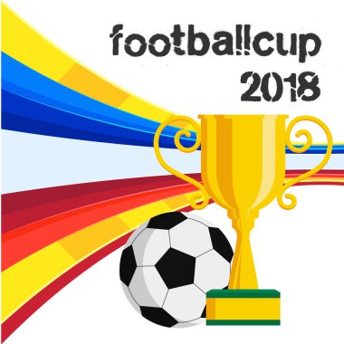 Futbol Kupası 2018 şampiyonluk Kupası arka plan vektör görüntü