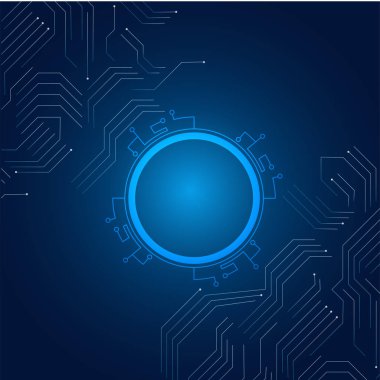 Soyut teknoloji yüksek teknoloji iletişim mavi renkli vektör görüntü