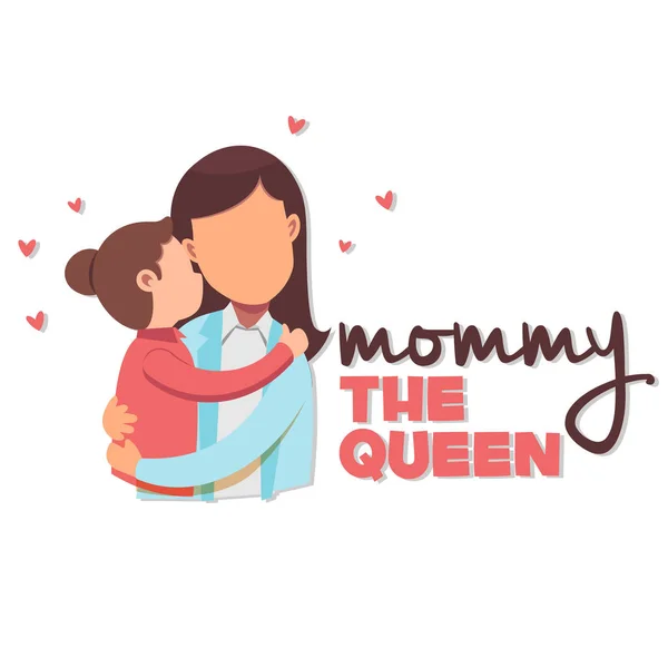 Mommy The Queen Mom Hold Baby Background Vector Image