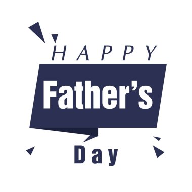 Mutlu Babalar günü şerit beyaz arka plan vektör görüntü