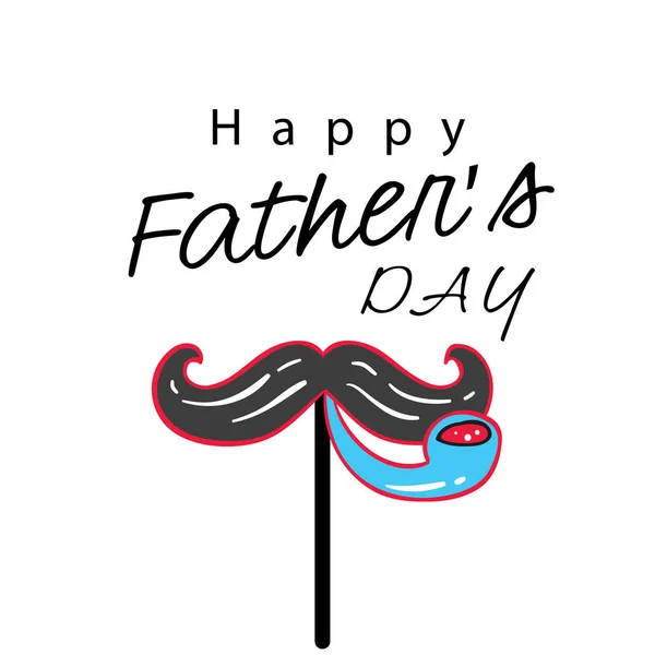 Feliz Día Del Padre Fiesta Bigote Máscara Fondo Vector Imagen — Vector de stock