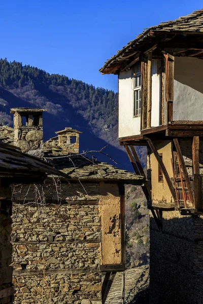 Uitzicht Straat Van Het Oude Bulgaarse Dorp Kovachevitsa — Stockfoto