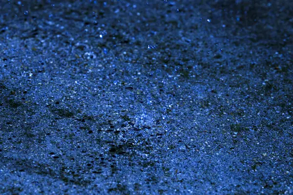 Vatten Pudel Droppar Ljus Och Cirklar Blått — Stockfoto