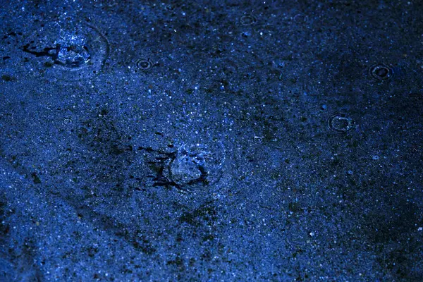 Aguas Charcos Gotas Luz Círculos Azul —  Fotos de Stock