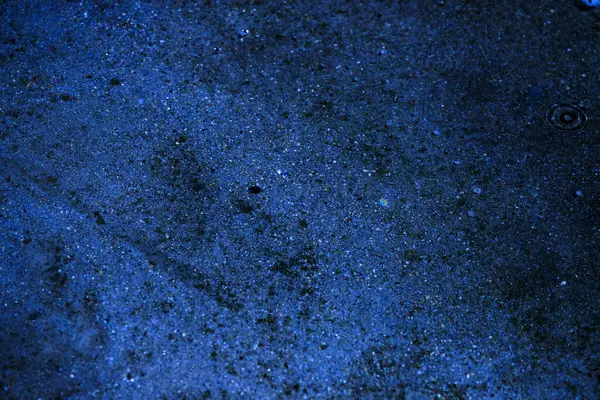 Wody Pudlle Krople Światła Okręgi Kolorze Niebieskim — Zdjęcie stockowe