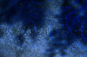Картина, постер, плакат, фотообои "waters, pudlle, drops, light and circles in blue", артикул 360532998