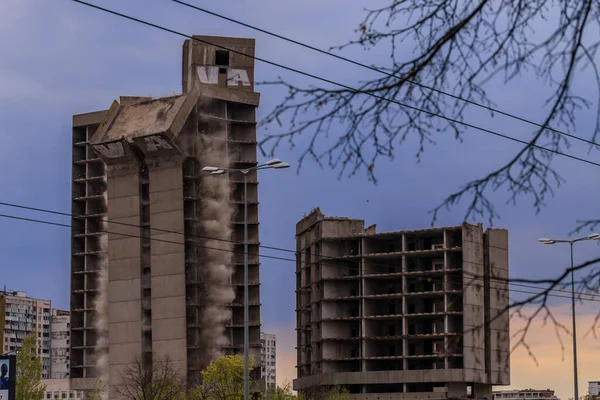 Sofia Sofia Bulgaria 2020 Demolition Rodina English Motherland Building — 스톡 사진