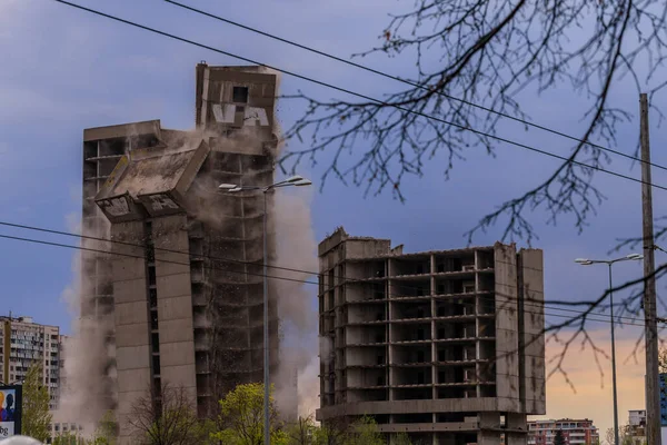 Sofia Sofia Bulgarien 2020 Abriss Des Gebäudes Rodina Auf Deutsch — Stockfoto