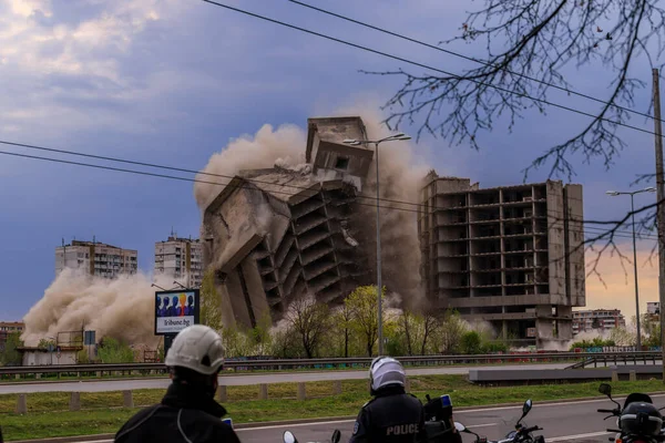 Sofia Sofia Bulgarien 2020 Abriss Des Gebäudes Rodina Auf Deutsch — Stockfoto