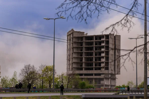 Sofia Sofia Bulgaria 2020 Demolition Rodina English Motherland Building — 스톡 사진