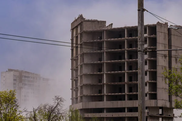 Sofia Sofia Bulgaria 2020 Demolition Rodina English Motherland Building — Stock Photo, Image