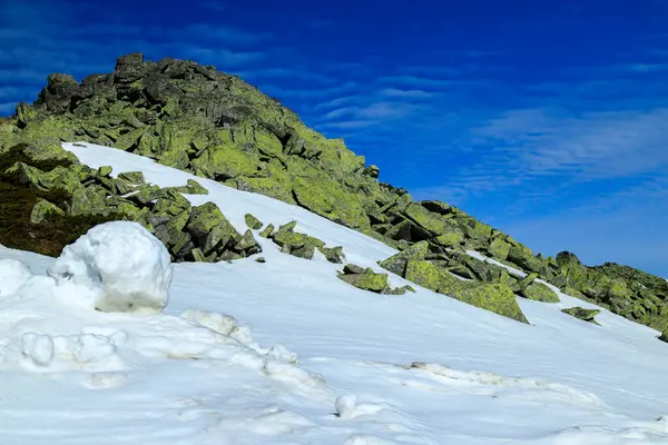 Percorso Tracciamento Cherni Vrah Cima Nera Vitosha Montagna Bulgaria — Foto Stock