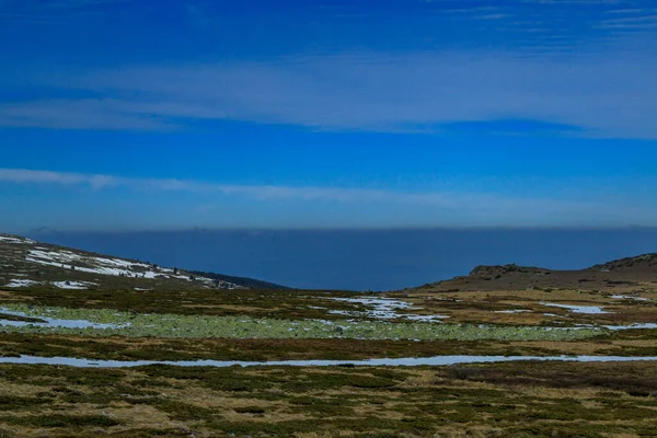 Percorso Tracciamento Cherni Vrah Cima Nera Vitosha Montagna Bulgaria — Foto Stock