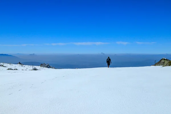 Percorso Tracciamento Cherni Vrah Cima Nera Vitosha Montagna Bulgaria — Foto Stock