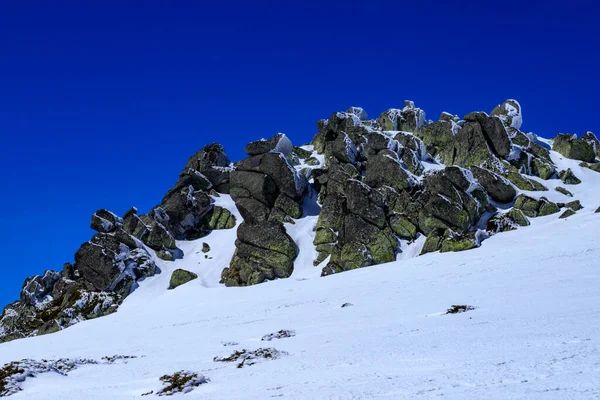 Percorso Tracciamento Cherni Vrah Cima Nera Vitosha Montagna Bulgaria — Foto Stock