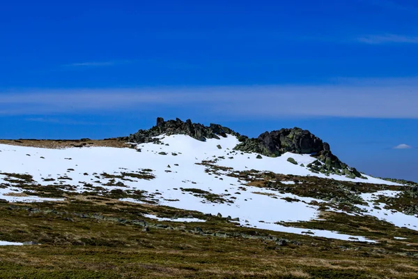 Melacak Rute Cherni Vrah Puncak Hitam Gunung Vitosha Bulgaria — Stok Foto