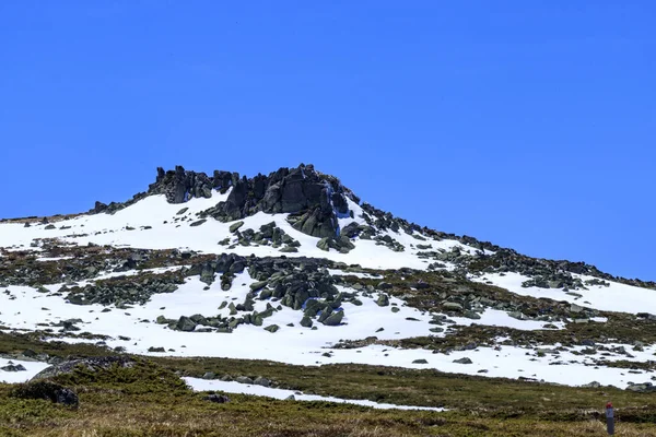 Percorso Tracciamento Cherni Vrah Cima Nera Vitosha Montagna Bulgaria — Foto Stock