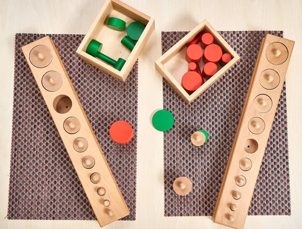 Montessori compter les numéros d'apprentissage des jeux Images De Stock Libres De Droits