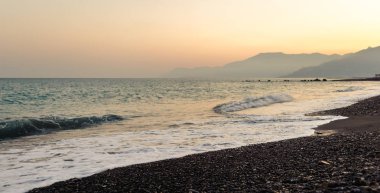 Güzel deniz manzarası. Doğanın bileşimi.