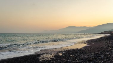 Güzel deniz manzarası. Doğanın bileşimi.