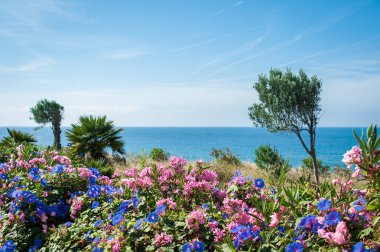 Ligurya Denizi kıyısında görünümünü
