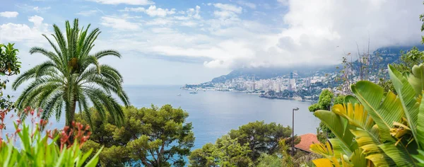 Panoramiczny widok z Monte Carlo od willi. — Zdjęcie stockowe