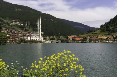 Dağ ve göl manzarası, Trabzon'da Uzun Göl (Uzungöl), Türkiye