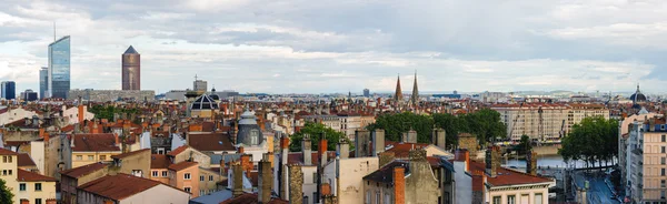 Lyon (Francja) wysokiej rozdzielczości malownicza panorama — Zdjęcie stockowe