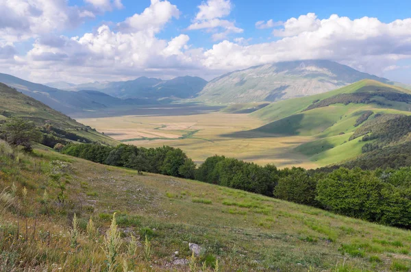 Beau plateau près de Castelluccio di Norcia (Ombrie) ) — Photo