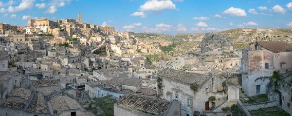 Vista cênica de Matera de Sasso Caveoso — Fotografia de Stock