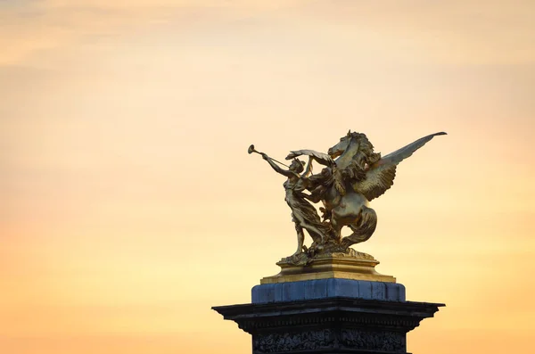 Parijs brug Alexandre Iii detail Stockfoto