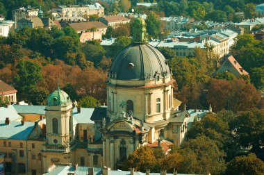  Lviv tarihi merkezi. Ukrayna
