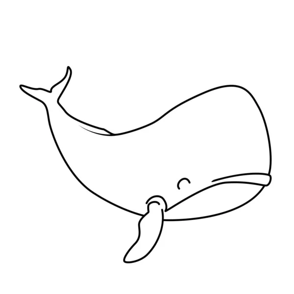 Kolorowanka Cachalot Lub Postać Wieloryba Plemników — Wektor stockowy