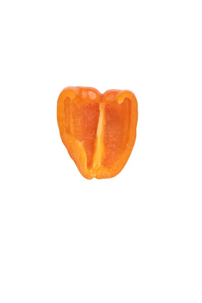 オレンジ色の唐辛子の孤立した部分 — ストック写真