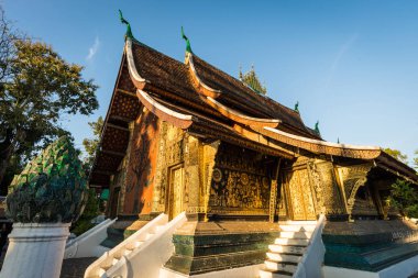 WAT Xieng tanga Luang Prabang, Laos (genel Tapınağı) akşam. Bu tapınak Laos dönüm noktası olduğunu