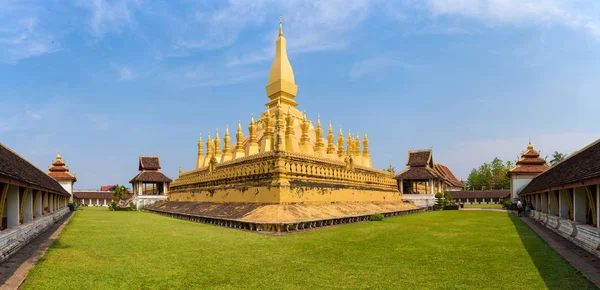 Wat Phra Αυτό Luang στο Vientiane, Λάος. το πιο famouse δημόσια ναό στο Λάος — Φωτογραφία Αρχείου