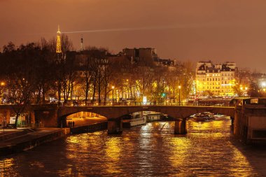 Köprü Paris 'in arka planına karşı.