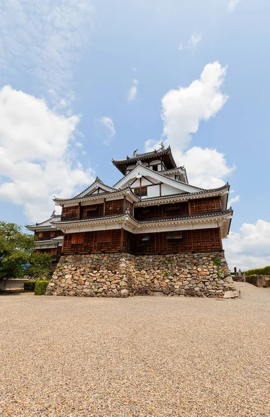 Fő folyamatosan (Donjon van szó), a Fukuchiyama kastély, Fukuchiyama, Japán — Stock Fotó