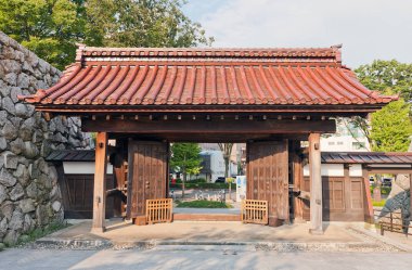 Yeniden oluşturulan gates Toyama Kalesi: Toyama, Japan