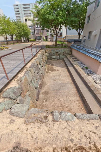 Kazılan site eski Kitanosho Kalesi: Fukui, Japan