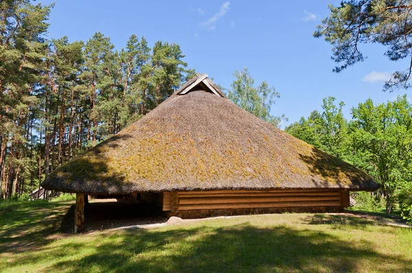 Etnografik Open-Air Müzesi Letonya evde Harman — Stok fotoğraf