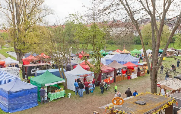 Festival of microbreweries Prvni Pivni Maj in Prague — Stock Photo, Image