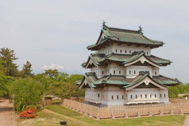 Ana tutun (donjon) Hirosaki Kalesi, Hirosaki city, Japonya