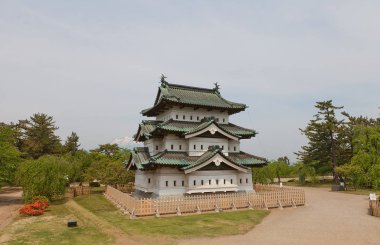 Ana tutun (donjon) Hirosaki Kalesi, Hirosaki city, Japonya
