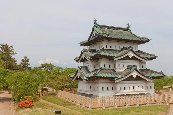 Główne Zachowaj (donjon) zamku Hirosaki, Hirosaki city, Japonia — Zdjęcie stockowe