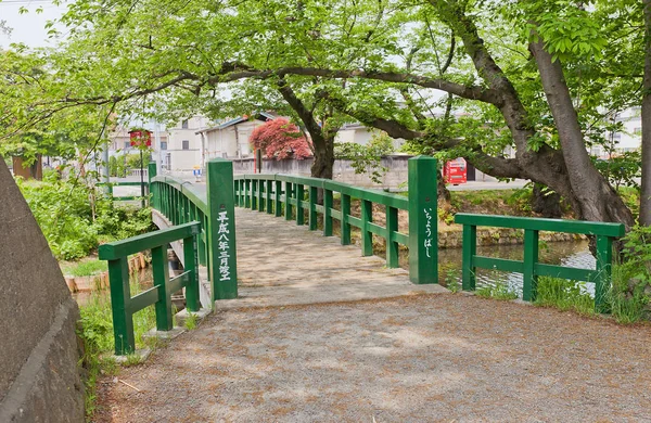 Pont d'Ichiyo-bashi du château d'Hirosaki, ville d'Hirosaki, Japon — Photo
