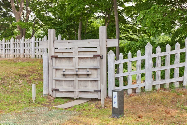 Puerta y muro del Castillo de Ne en Hachinohe, Japón —  Fotos de Stock