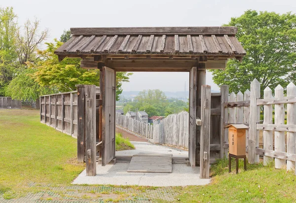 Kapı ve duvar Ne kale Hachinohe, Japonya — Stok fotoğraf