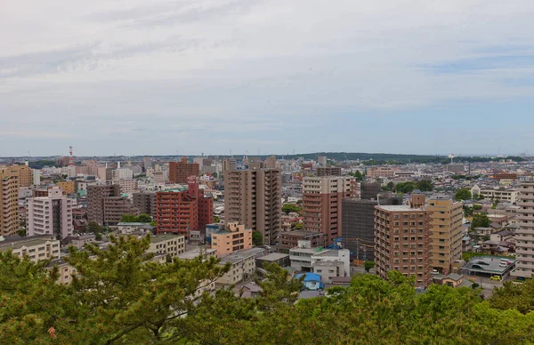 View of Akita city from Kubota Castle, Japan — Stock Photo, Image