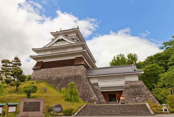 Donjon do Castelo de Kaminoyama, Prefeitura de Yamagata, Japão — Fotografia de Stock